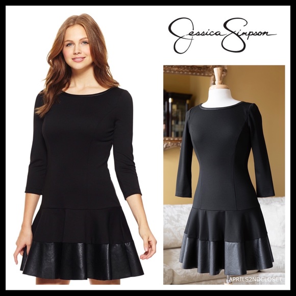 Jessica Simpson Dresses & Skirts - JESSICA SIMPSON BLACK A-LINE COCKTAIL DRESS A2C